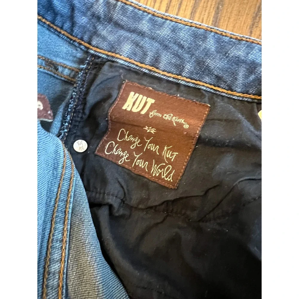 Kut from the Kloth Skinny Jeans Cotton Denim Indigo Blue Sz 8 Casual Chic